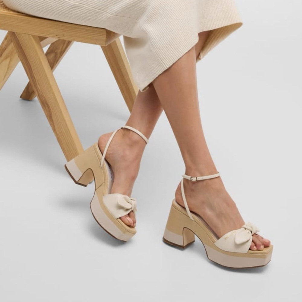 Jimmy Choo Ricia Knotted Bow Platform Sandals